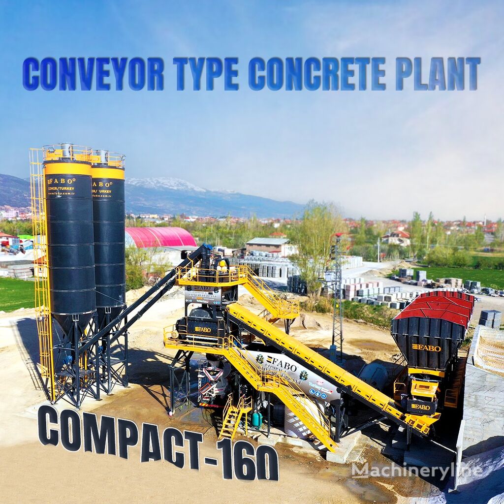 uus betoonitehas FABO  COMPACT-160 CONCRETE PLANT | CONVEYOR TYPE | Ready in Stock