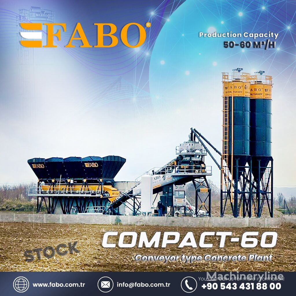 uus betoonitehas FABO COMPACT-60 CONCRETE PLANT | CONVEYOR TYPE