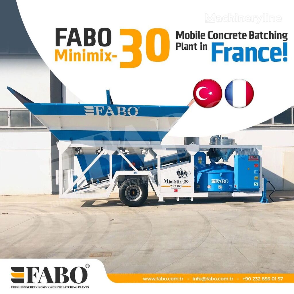 uus betoonitehas FABO MINIMIX-30M3/H MINI CENTRALE À BÉTON MOBILE