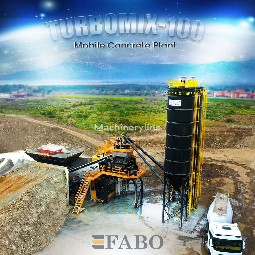 uus betoonitehas FABO TURBOMIX-100 Mobile Concrete Batching Plant